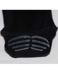Unisex Cotton Low Cut Loafer Socks | No -Show| Anti Slip Silicon Grip (Pack of 6) BLACK-thumb3