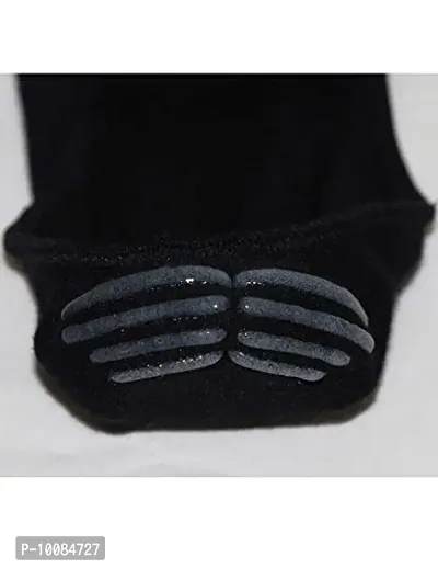 Unisex Cotton Low Cut Loafer Socks | No -Show| Anti Slip Silicon Grip (Pack of 6) BLACK-thumb4
