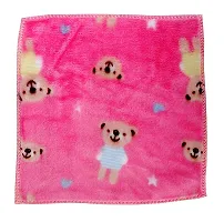 Aenon Fashion is my passion Unisex Soft Fluffy Thick Cotton Teddy Bear Print Face Towel/Handkerchief Set of 12 (10X10 Inches)-thumb3