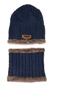 Women's Wool Cap (Women-Woolen-Cap_Blue_Free Size)-thumb1