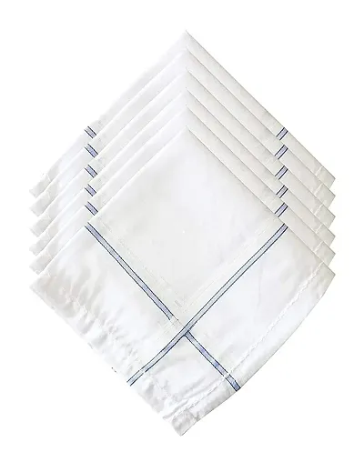 Aenon fashion Men's Handkerchiefs 100% Premium Collection Handkerchiefs Hanky For Men Handkerchief For Men (White Handkerchief) (6)