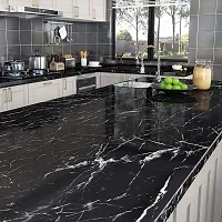 Black Marble Sticker For Kitchen Countertops Waterproof  (60*200 Cm)-thumb1