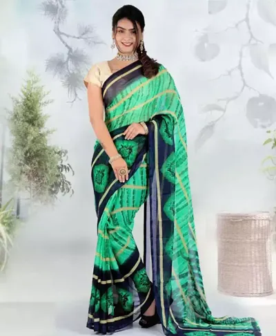 Hot Selling Georgette Saree without Blouse piece 