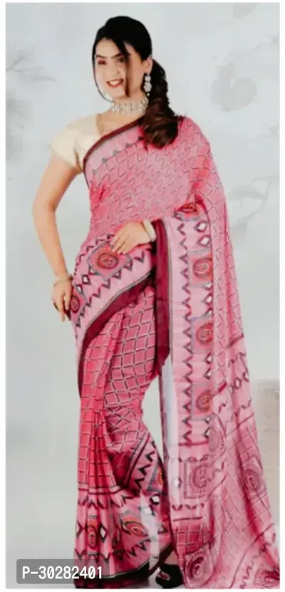 Trendy Georgette Fancy Saree For Women-thumb0