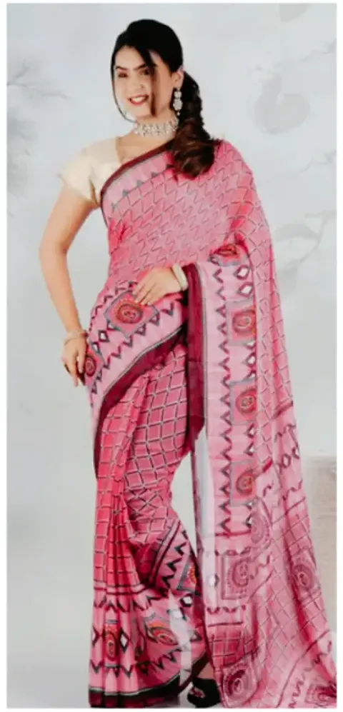 Attractive Georgette Saree without Blouse piece 