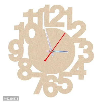 Pockester Analog 28 cm X 28 cm Wall Clock  (Beige, Without Glass, Standard)