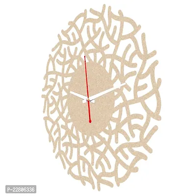 Pockester Analog 28 cm X 28 cm Wall Clock  (Beige, Without Glass, Standard)-thumb5
