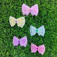 Fabric BUTTERFLY HAIRCLIPS Hairpin Hairgrip Hair Clips Fashion Hair Accessories Set Girls  Women (Multicolor) Pack of 5 Pcs-thumb1