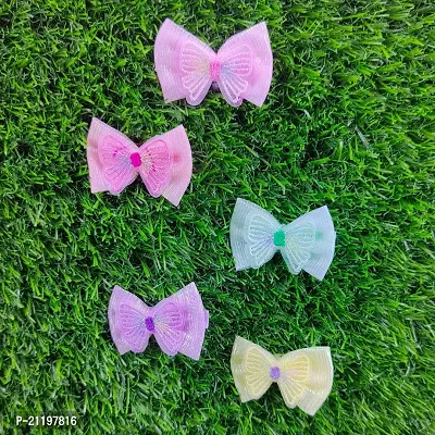 Fabric BUTTERFLY HAIRCLIPS Hairpin Hairgrip Hair Clips Fashion Hair Accessories Set Girls  Women (Multicolor) Pack of 5 Pcs-thumb3