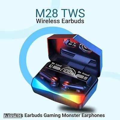 M28 Wireless Earbuds, TWS Bluetooth 5.3, Touch Control, Microphone, Mirror Screen LED Display-thumb4