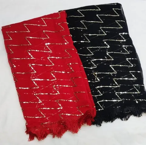 Classy Chiffon Zigzag Sequence Work Dupatta Pack of 2