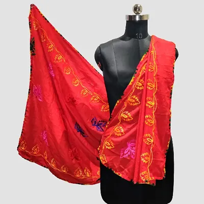 Stylish Cotton Blend Embroidered Dupatta for Women