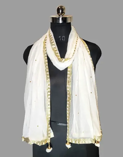 Party Wear Latest Dupatta With Lace