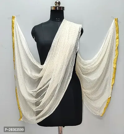 White dupatta for women