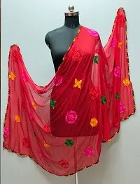 Women's Indian Phulkari  Embroided Dupatta-thumb3