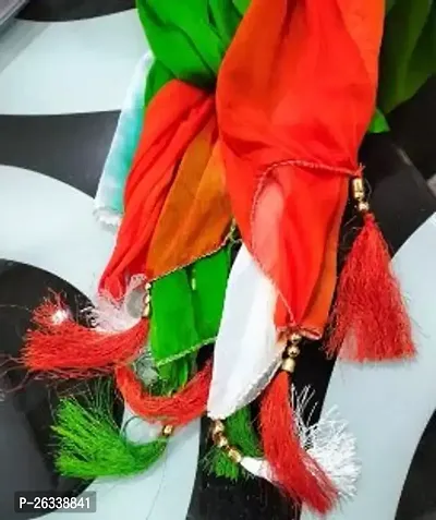 Multicolour Chiffon Tricolor/Tiranga Dupatta-thumb3