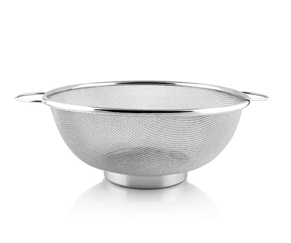 Shiv Stainless Steel Colander Basket I Size-9 I Food Strainer I