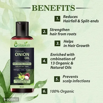 Onion Hair Oil with 14 Essential Oils for Hair Regrowth, Dandruff Control , Black Seed - Hair Care|Growth  Shine|Tea Tree Oil|Omega- 3|Vitamin-E , For Hair Growth | Blend Of Multiple Essential Oils Hair Oil PACK OF 2-thumb3