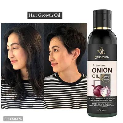 Onion Seed Hair Oil for Hair Regrowth ,Control Hair Fall No Mineral Oil ,Silicon ONION HAIR OIL (50ML) (PACK OF 1)-thumb0