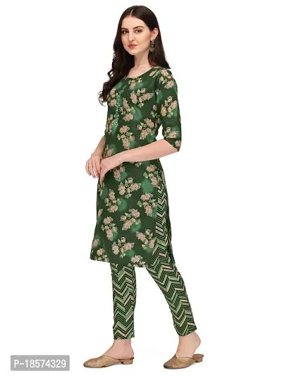 Stylish Fancy Cotton Kurta With Bottom Wear Set For Women-thumb2