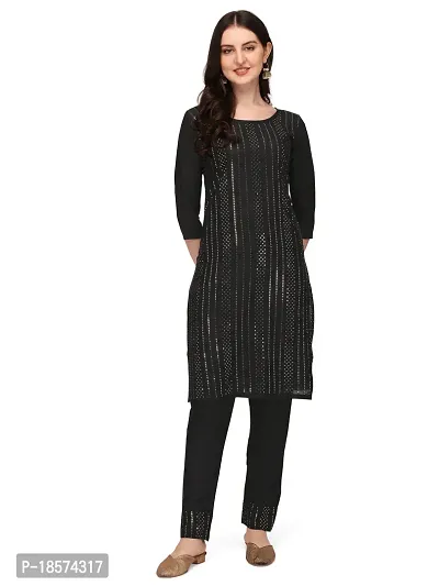 Stylish Fancy Rayon Kurta With Bottom Wear Set For Women-thumb0