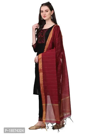 Stylish Fancy Rayon Kurta With Bottom Wear And Dupatta Set For Women-thumb2