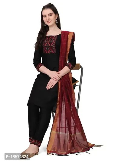 Stylish Fancy Rayon Kurta With Bottom Wear And Dupatta Set For Women-thumb5