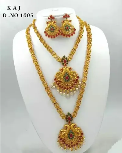 Stylish Gold Plated Alloy Beads Jewellery Set
