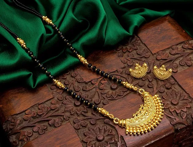 Elegant Designer Gold Plated Alloy Mangalsutra Set