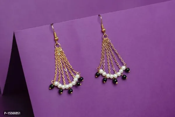 Crystal Pearl Design Stud Hoop Earrings Set for Women and Girls Pearl Alloy Stud Earring, Hoop Earrings