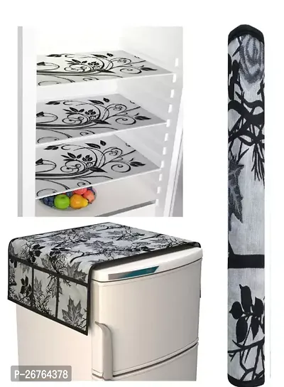 Fridge Top Cover With 3 Piece Fridge Mat-thumb0