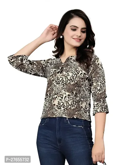 Fancy Multicoloured Polyester Printed Top For Women