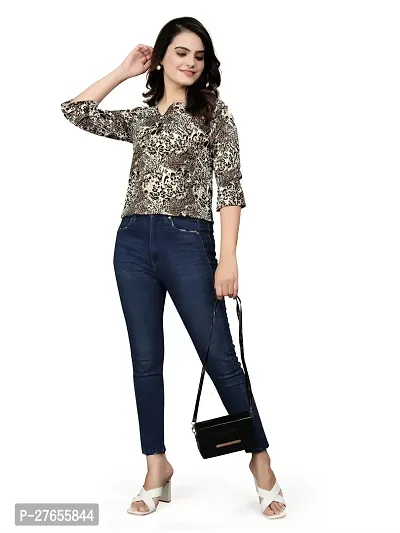 Fancy Multicoloured Polyester Printed Top For Women