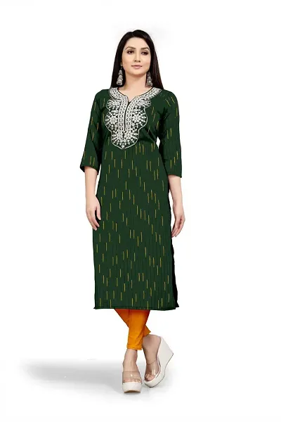 Stylish Chanderi Cotton Straight Solid Kurti