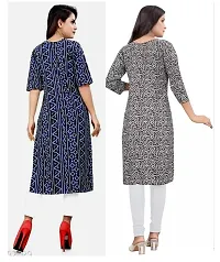 VJ Enterprise Stylish Crepe Printed Kurtis-thumb1