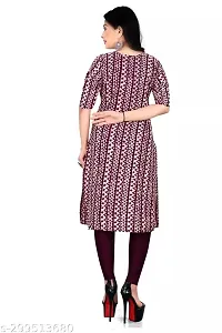 VJ Enterprise Elegant Multicoloured Stylish Crepe Printed Kurtis pack of 2-thumb1