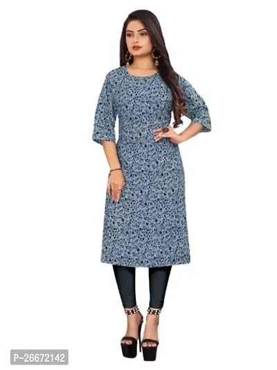 Stylish Crepe Printed Kurta For Women Single Pack