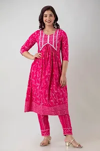 G L Fashion Women Printed 100% Cotton Anarkali Designing Kurta (Pink) (XL)-thumb3