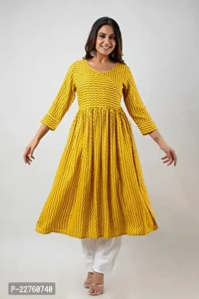 G.L. Fashion Women's Stylish Yellow Rayon Kurti with Plazzo Set (m)-thumb5