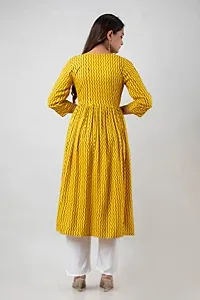 G.L. Fashion Women's Stylish Yellow Rayon Kurti with Plazzo Set (m)-thumb2