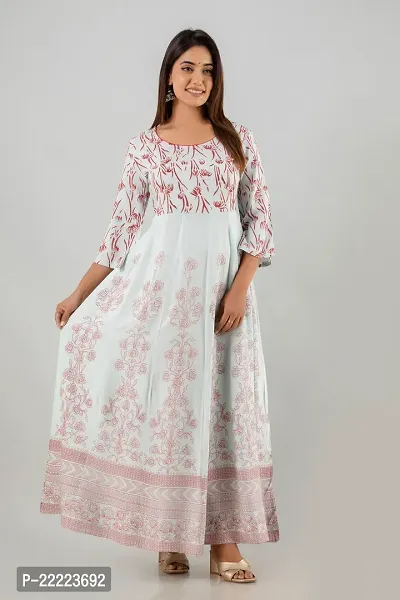 Stylish Anarkali Printed Rayon Gown-thumb5