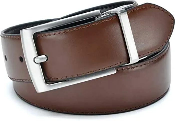 Elegant Leather Solid Belts For Men