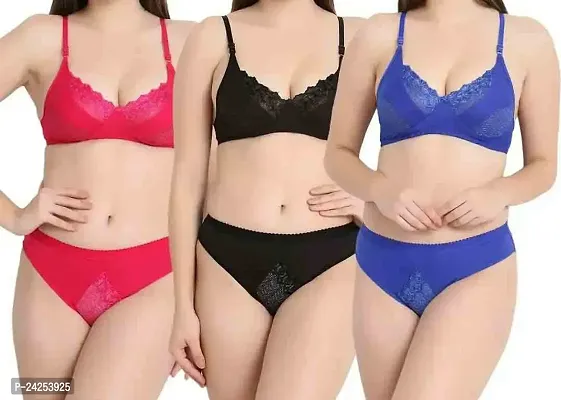 WOMEN FANCY LINGERIE SETS PACK OF 3-thumb0