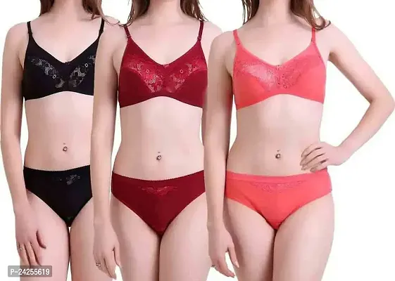 WOMEN FANCY LINGERIE SETS PACK OF 3-thumb0