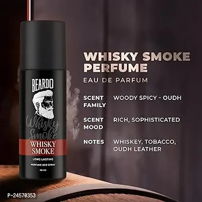 Beardo Whisky Smoke Perfume Body Spray for Men 40ml | Spicy, Woody - Oudh Deo for Men Long Lasting |Date night Deodorant for Men |Gift for men-thumb2