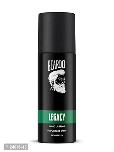Beardo Legacy Deo Body Spray 150ml | Spicy, Aromatic Fragrance | Long Lasting Freshness | Perfume Body Spray for Men | Best Gift for Men | Premium Deodorant Body Spray for Men