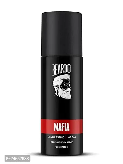 Beardo Mafia Perfume Body Spray | Long Lasting No Gas Deo For Men | Oriental, Woody Notes |Body Spray Perfume for Men, 120ml