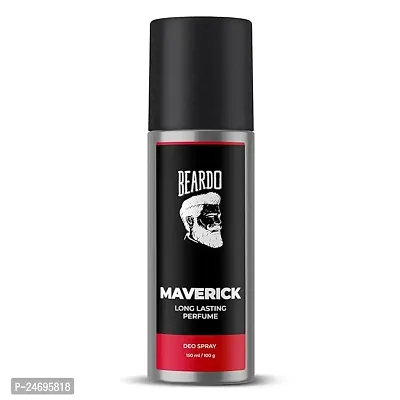 Beardo Perfume Body Spray for men - MAVERICK, 150ml | Aromatic Fresh | Deo For Men | Long Lasting Deodrant for Men | Gift for Men-thumb0