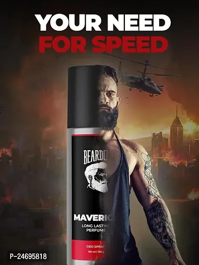 Beardo Perfume Body Spray for men - MAVERICK, 150ml | Aromatic Fresh | Deo For Men | Long Lasting Deodrant for Men | Gift for Men-thumb2