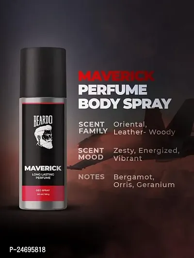 Beardo Perfume Body Spray for men - MAVERICK, 150ml | Aromatic Fresh | Deo For Men | Long Lasting Deodrant for Men | Gift for Men-thumb3